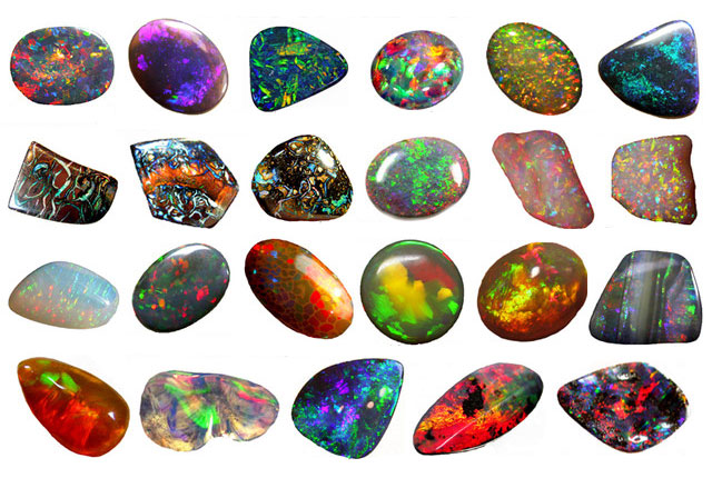 Plusieurs opales différentes